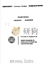 DERWENT LITERATURE DIVIAION PUBLICATIONS PESTDOC INDEX CAROS     PDF电子版封面     