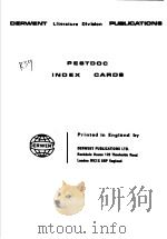 DERWENT LITERATURE DIVIAION PUBLICATIONS PESTDOC INDEX CAROS     PDF电子版封面     