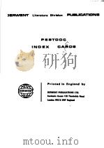DERWENT LITERATURE DIVIAION PUBLICATIONS PESTDOC INDEX CAROS     PDF电子版封面     