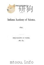 PROCEEDINGS OF THE INDIANA ACADEMY OF SCIENCE  1891，1893-1895     PDF电子版封面     