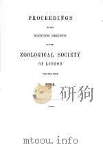 PROCEEDINGS OF THE SCIENTIFIC MEETINGS OF THE ZOOLOGICAL SOCIETY OF LONDON FOR THE YEAR 1884（ PDF版）