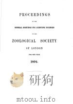 PROCEEDINGS OF THE GENERAL MEETINGS FOR SCIENTIFIC BUSINESS OF THE ZOOLOGICAL SOCIETY OF LONDON FOR（ PDF版）