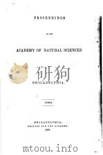 PROCEEDINGS OF THE ACADEMY OF NATURAL SCIENCES OF PHILADELPHIA  1863     PDF电子版封面     