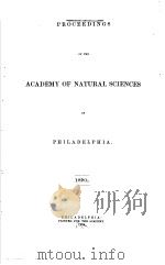PROCEEDINGS OF THE ACADEMY OF NATURAL SCIENCES OF PHILADELPHIA  1870     PDF电子版封面     