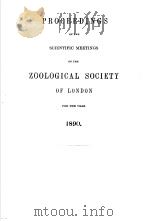 PROCEEDINGS OF THE SCIENTIFIC MEETINGS OF THE ZOOLOGICAL SOCIETY OF LONDON  1890     PDF电子版封面     