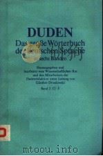 DUDEN DAS GROBE WORTERBUCH DER DEUTSCHEN SPRACHE IN SECHS BANDEN BAND2：CI-F     PDF电子版封面  3411013567   