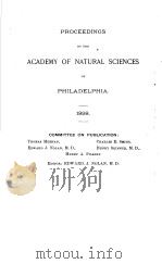 PROCEEDINGS OF THE ACADEMY OF NATURAL SCIENCES OF PHILADELPHIA  1898     PDF电子版封面     