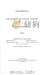 PROCEEDINGS OF THE ACADEMY OF NATURAL SCIENCES OF PHILADELPHIA  1900     PDF电子版封面     