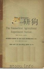 REPORT OF THE CONNECTICUT AGRICULTURAL EXPERIMENT STATION  1915（ PDF版）