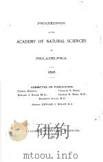 PROCEEDINGS OF THE ACADEMY OF NATURAL SCIENCES OF PHILADELPHIA  1895     PDF电子版封面     