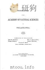 PROCEEDINGS OF THE ACADEMY OF NATURAL SCIENCES OF PHILADELPHIA  1892     PDF电子版封面     