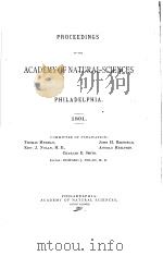 PROCEEDINGS OF THE ACADEMY OF NATURAL SCIENCES OF PHILADELPHIA  1891     PDF电子版封面     