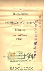 THE TRANSACTIONS OF THE ENTOMOLOGICAL SOCIETY OF LONDON  1893年     PDF电子版封面     