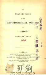 THE TRANSACTIONS OF THE ENTOMOLOGICAL SOCIETY OF LONDON  1885年     PDF电子版封面     