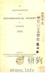 THE TRANSACTIONS OF THE ENTOMOLOGICAL SOCIETY OF LONDON  1919年（ PDF版）