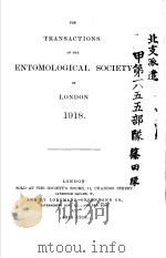 THE TRANSACTIONS OF THE ENTOMOLOGICAL SOCIETY OF LONDON  1918年（ PDF版）