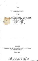 THE TRANSACTIONS OF THE ENTOMOLOGICAL SOCIETY OF LONDON  1925年     PDF电子版封面     