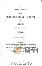 THE TRANSACTIONS OF THE ENTOMOLOGICAL SOCIETY OF LONDON  1905年（ PDF版）