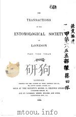 THE TRANSACTIONS OF THE ENTOMOLOGICAL SOCIETY OF LONDON  1892     PDF电子版封面     