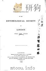 THE TRANSACTIONS OF THE ENTOMOLOGICAL SOCIETY OF LONDON  1868     PDF电子版封面     