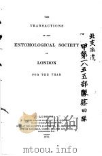 THE TRANSACTIONS OF THE ENTOMOLOGICAL SOCIETY OF LONDON  1870（ PDF版）