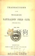 TRANSACTIONS OF THE WOOLHOPE NATURALISTS‘FIELD CLUB  1898-1899（ PDF版）