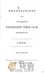 TRANSACTIONS OF THE WOOLHOPE NATURALISTS‘FIELD CLUB  1868（ PDF版）