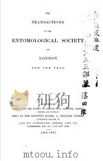 THE TRANSACTIONS OF THE ENTOMOLOGICAL SOCIETY OF LONDON  1906     PDF电子版封面     