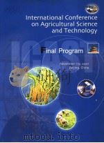 INTERNATIONAL CONFERENCE ON AGRICULTURAL SCIENCE AND TECHNOLOGY     PDF电子版封面     