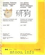 CANADIAN FISHERIES ANNUAL STATISTICAL REVIEW VOLUME 17 1984     PDF电子版封面     