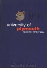 UNIVERSITY OF PLYMOUTH RESEARCH REPORT 1994     PDF电子版封面     