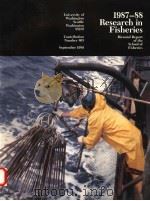 1987-88 RESEARCH IN FISHERIES     PDF电子版封面     
