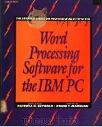 WORD PROCESSING SOFTWARE FOR THE IBM PC（ PDF版）