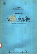 PUBLICATIONS BY STAFF OF THE CSIRO MARINE LABORATORIES，1978-1984 CSIRO MARINE LABORATORIES REPORT 19（ PDF版）