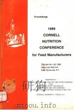 PROCEEDINGS 1989 CORNELL NUTRITION CONFERENCE FOR FEED MANUFACTURERS（ PDF版）