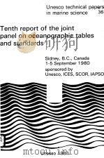TENTH REPORT OF THE JOINT PANEL ON OCEANOGRAPHIC TABLES AND STANDARDS  UNESCO TECHNICAL PAPERS IN MA     PDF电子版封面     