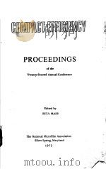 COMPACT EFFICIENCY PROCEEDINGS OF THE TWENTY-SECOND ANNUAL CONFERENCE AND EXPOSITION     PDF电子版封面    RITA MASS 
