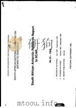 SOUTH AFRICAN NATIONAL COMMITTEE ON ANTARCTIC RESEARCH SOUTH AFRICAN ANTARCTIC RESEARCH REPORT TO SC     PDF电子版封面     