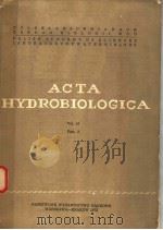 ACTA HYDROBIOLOGICA  VOL.15 FASC.3     PDF电子版封面     
