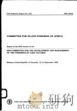 FAO FISHERIES REPORT NO.430  REPORT OF THE FIFTH SESSION OF THE SUB-COMMITTEE FOR THE DEVELOPMENT AN     PDF电子版封面  925102961X   