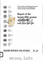 GESAMP REPORTS AND STUDIES NO.56  REPORT OF THE TWENTY-FIFTH SESSION OF GESAMP     PDF电子版封面  9251037159   