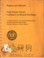 PROGRAM AND ABSTRACTS FORTIETH ANNUAL CONFERENCE ON PHYSICAL ELECTRONICS JUNE 14-16 1982（ PDF版）