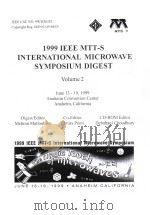 1999 IEEE MTT-S INTERNATIONAL MICROWAVE SYMPOSIUM DIGEST VOLUME 2（1999 PDF版）