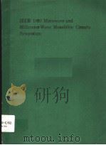 IEEE 1989 MICROWAVE AND MILLIMETER WAVE MONOLITHIC CIRCUITS SYMPOSIUM DIGEST OF PAPERS     PDF电子版封面     