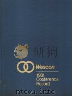 WESCON/81 CONFERENCE RECORD VOLUME 25   1981  PDF电子版封面     