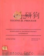 PROCEEDINGS OF THE TECHNICAL PROGRAM INTERNATIONAL MICROELECTRONICS CONFERENCE  1982（1982 PDF版）