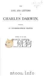 THE LIFE AND LETTERS OF CHARLES DARWIN  VOL.1     PDF电子版封面     