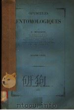 OPUSCULES ENTOMOLOGIQUES  DEUXIEME GAHIER  1853     PDF电子版封面     