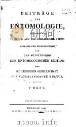 BEITRAGE ZUR ENTOMOLOGIE BESONDERS IN BEZUG AUF DIE SCHLESISCHE FAUNA  1829     PDF电子版封面     