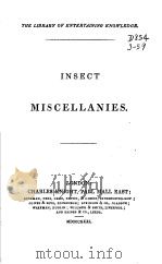 INSECT MISCELLANIES     PDF电子版封面     